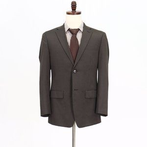 Joseph Abboud 38R Brown Striped 2-Button Sport Coat Blazer Jacket B633